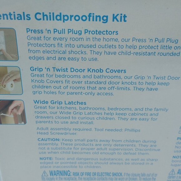Safety Outlet Cover Cord Shortener & Essentials Childproofing Kit Baby Toddler - Picture 13 of 13